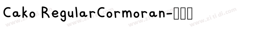 Cako RegularCormoran字体转换